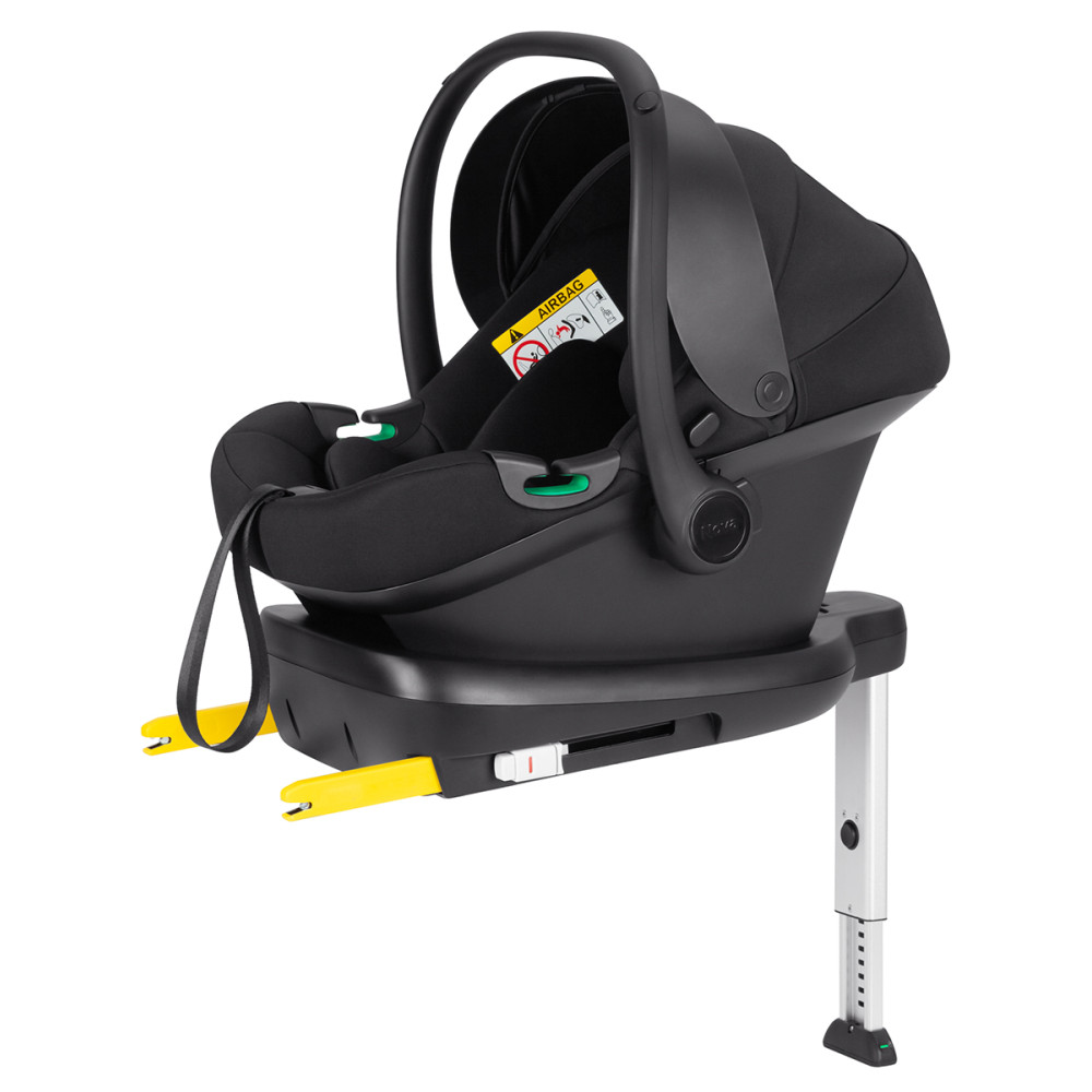 Carrello Nova - автокрісло для новонародженого i-Size CRL-16101 з базою Isofix CRL-16102, автолюлька (0 - 15 місяців / 40 - 87 см) • Black Line