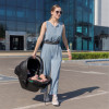 Carrello Nova - автокрісло для новонародженого i-Size CRL-16101 з базою Isofix CRL-16102, автолюлька (0 - 15 місяців / 40 - 87 см) • Black Line