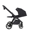 Carrello Omega Plus CRL-6540/1 - детская коляска 3в1 с автокреслом для новорожденного Carrello Nova (0 - 15 месяцев / 40 - 87 см) , всесезонная коляска с LED-фонариком, большие колеса, термолюлька, регулировка люльки по высоте • Cosmo Black