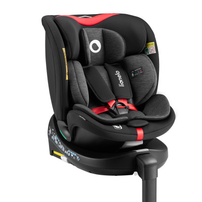 Lionelo Navy i-Size - поворотное автокресло для детей (от рождения до 12 лет / 40 - 150 см), с регулировкой наклона спинки • Black Red Lionelo Navy i-Size - поворотное автокресло для детей (от рождения до 12 лет / 40 - 150 см), с регулировкой наклона спинки • Black Red