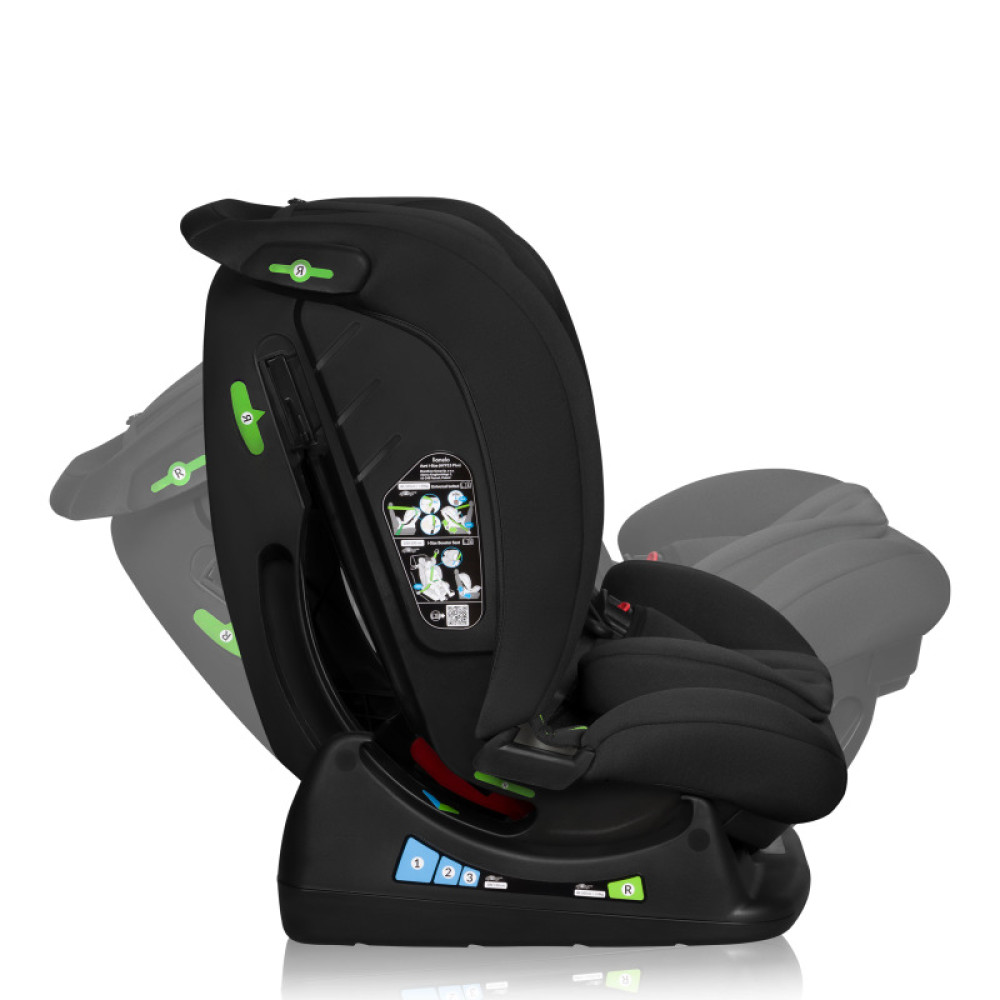 Lionelo Izzy  i-Size - автокресло для детей (от рождения до 12 лет / 40 - 150 см), с положением для сна и дополнительной боковой защитой • Black Carbon
