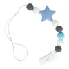 Силиконовая цепочка для пустышки Звезда, голубой (0512)