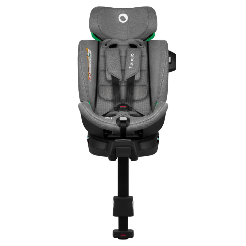 Lionelo Harmony i-Size - поворотное автокресло для детей (от рождения до 12 лет / 40 - 150 см), с дополнительной боковой защитой и положением для сна • Grey Concrete Bamboo