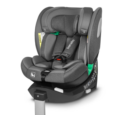 Lionelo Braam i-Size - поворотное автокресло для детей (от рождения до 12 лет / 40 - 150 см), с боковой защитой • Grey Stone Lionelo Braam i-Size - поворотное автокресло для детей (от рождения до 12 лет / 40 - 150 см), с боковой защитой • Grey Stone