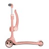 Lionelo Franky - детский самокат 2 в 1 со съемным сиденьем, корзиной для мелочей, большие колеса с подсветкой • Pink Rose