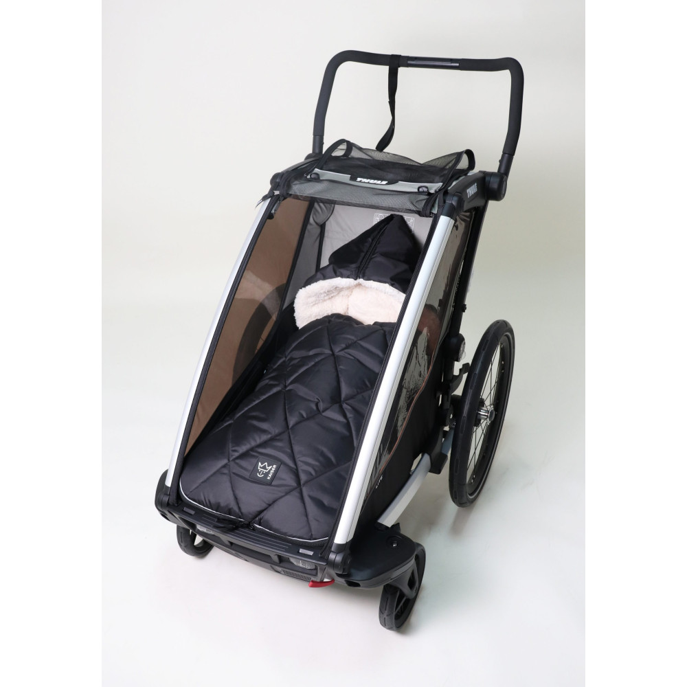 Теплый конверт Kaiser XL TOO, флис, black-cream (65763251)