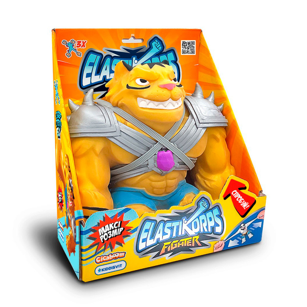 Стрейч-игрушка ELASTIKORPS серии Maxy Fighter 3: Extra Force - Лютый Тигр (MAX-TIGER)
