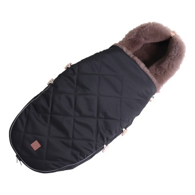 Теплый конверт Kaiser Toffee на овчине, черный (6512525)