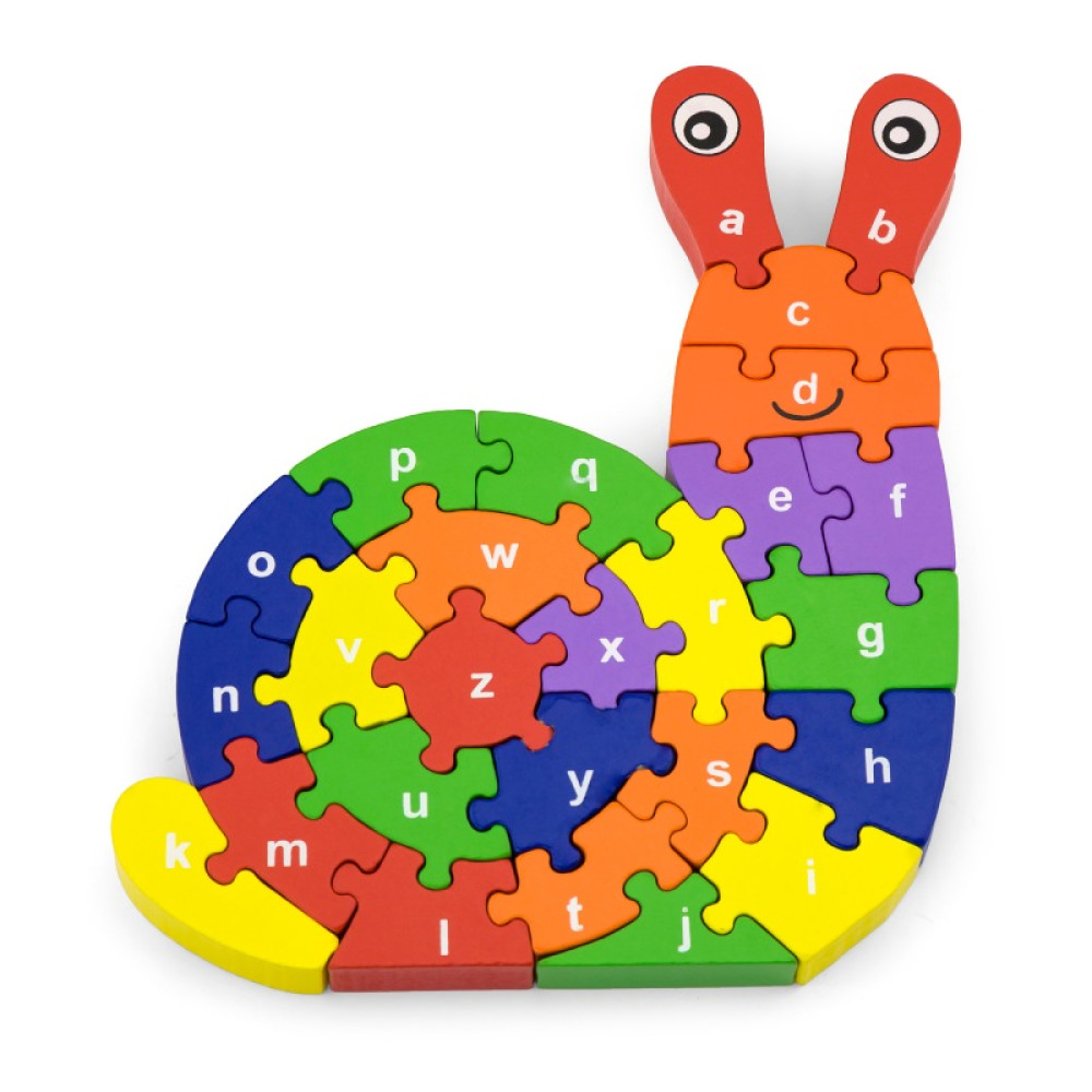 Розвиваючий дерев'яний пазл Viga Toys Равлик (55252)