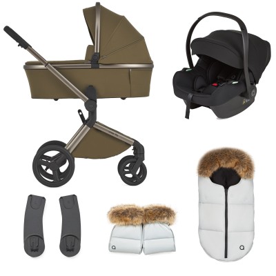 Anex Flo - легкая компактная детская коляска 2в1 с адаптерами регулировки высоты люльки и прогулочного сиденья • Astra - BLACK FRIDAY автокрісло, адаптери, зимовий конверт та рукавиці в подарунок!