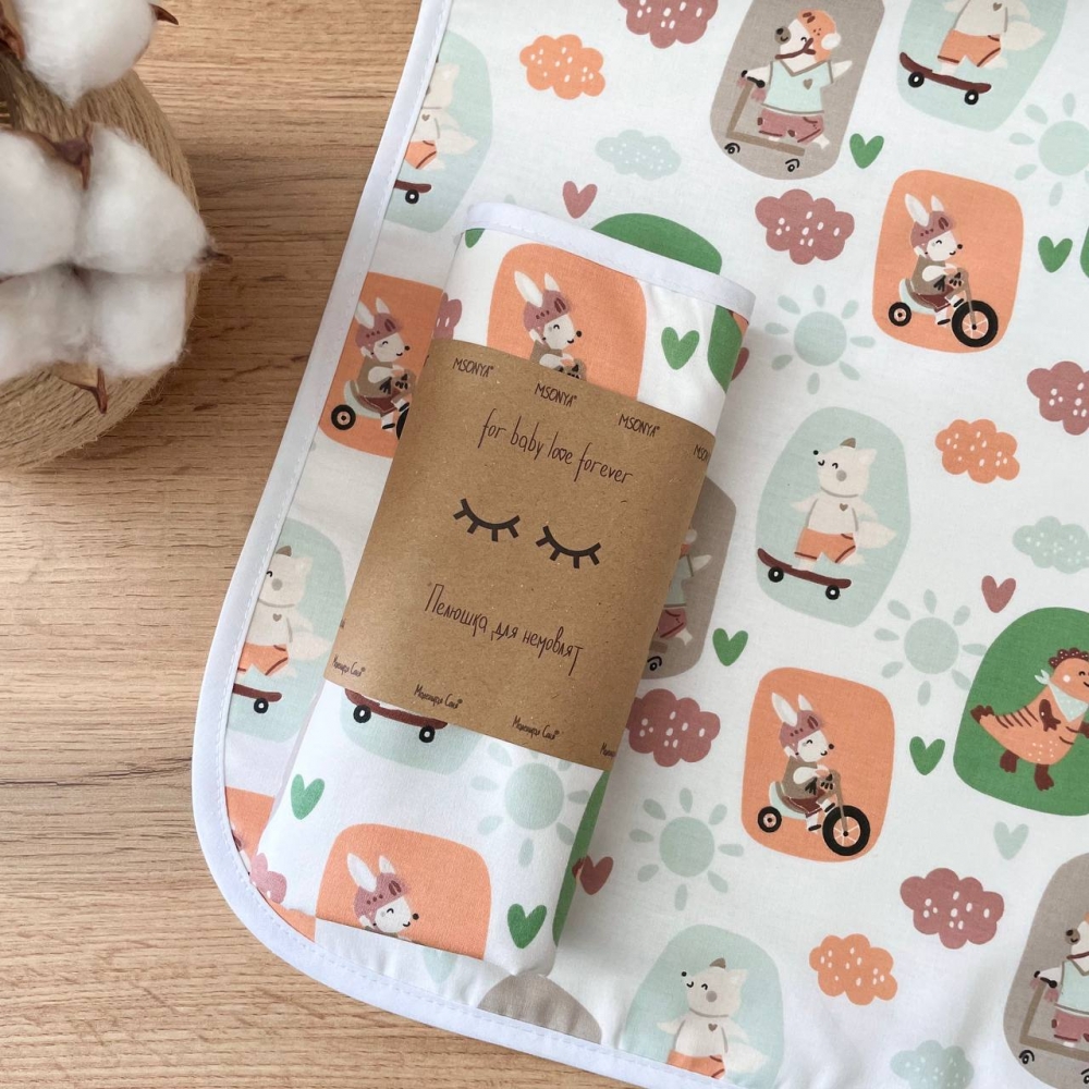 Непромокаемая пеленка Маленькая Соня 50х80 Зверята галерея (11521)