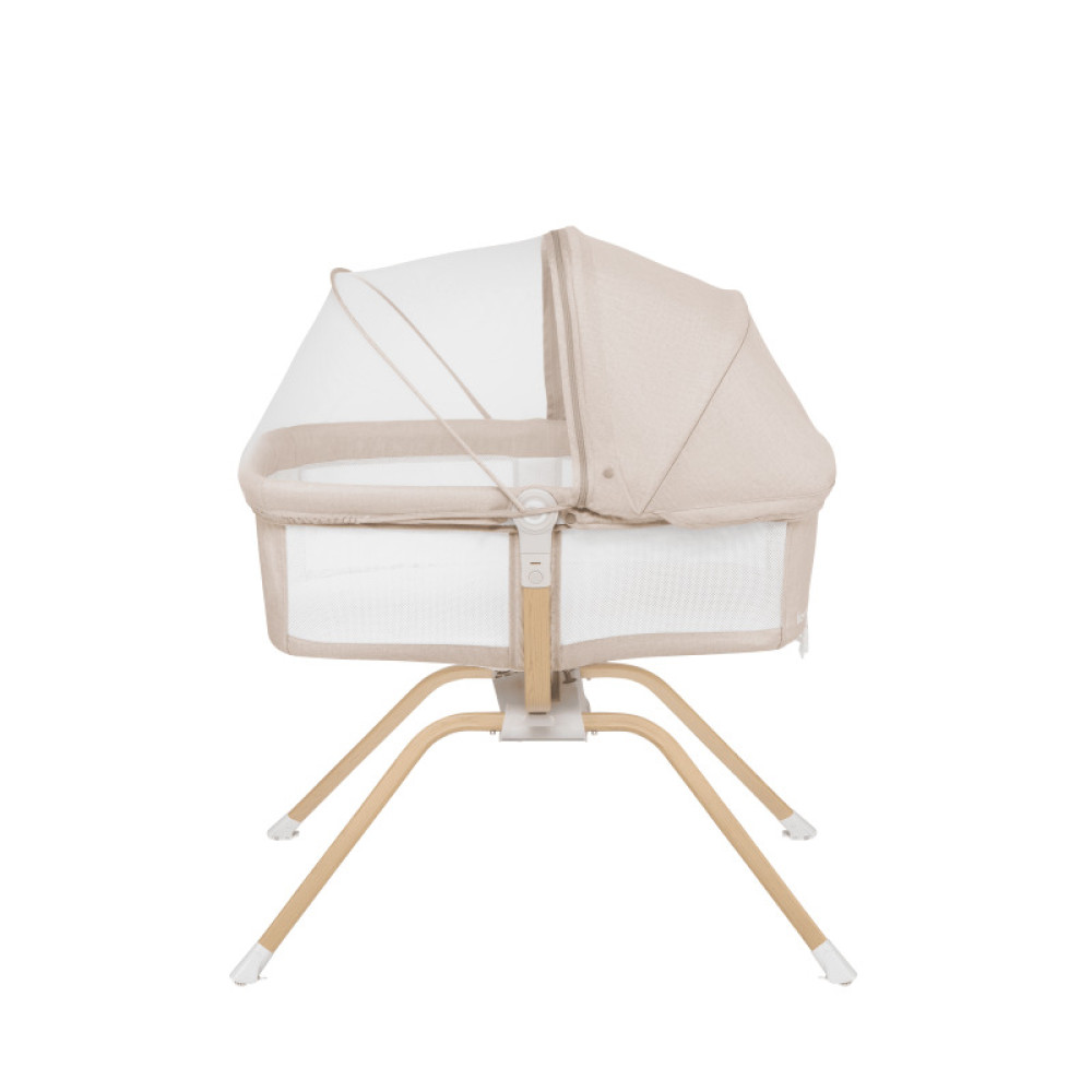 Дитяче ліжечко з люлькою Lionelo Malin Evo Beige Natural