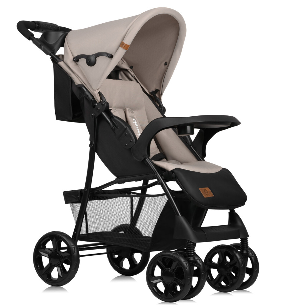 Lionelo Emma Plus - прогулянкова коляска з підносом і сумкою для мами • Beige Latte Lionelo Emma Plus - прогулянкова коляска з підносом і сумкою для мами • Beige Latte