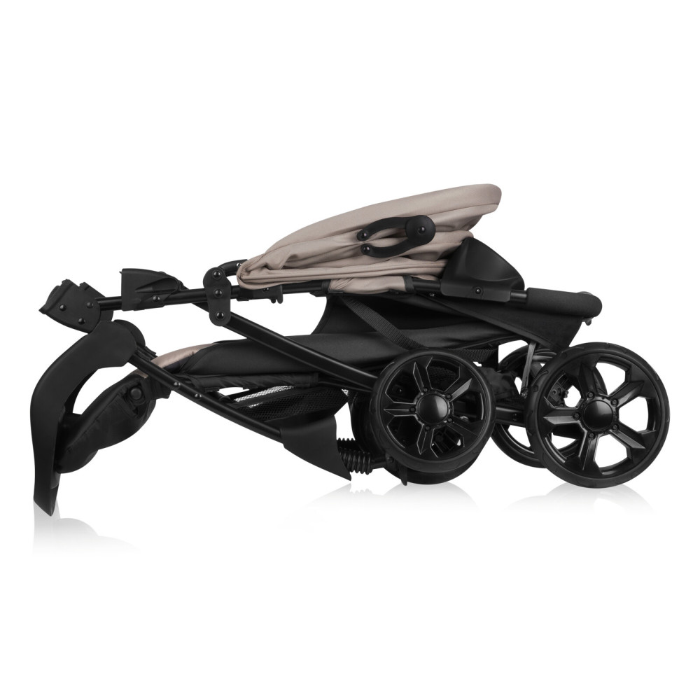 Lionelo Emma Plus - прогулянкова коляска з підносом і сумкою для мами • Beige Latte Lionelo Emma Plus - прогулянкова коляска з підносом і сумкою для мами • Beige Latte