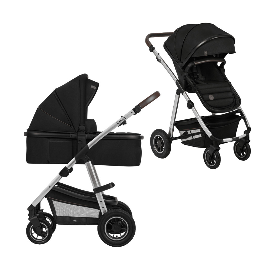 Коляска 2 в 1 Lionelo Amber Black Silver