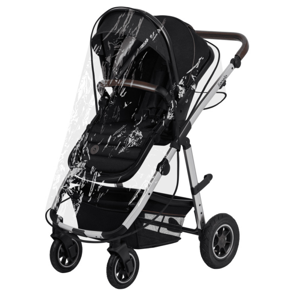 Коляска 3 в 1 Lionelo Amber Black Silver