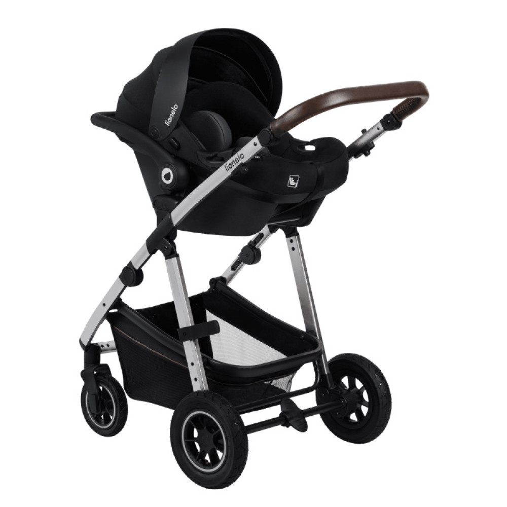 Коляска 3 в 1 Lionelo Amber Black Silver