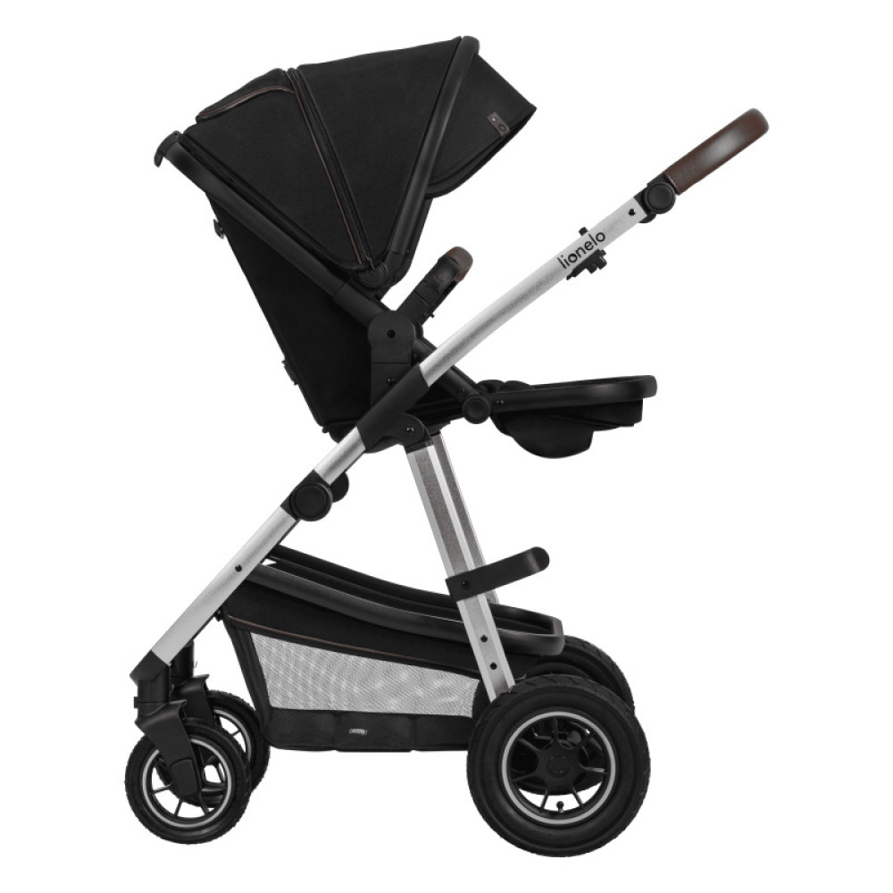 Коляска 3 в 1 Lionelo Amber Black Silver