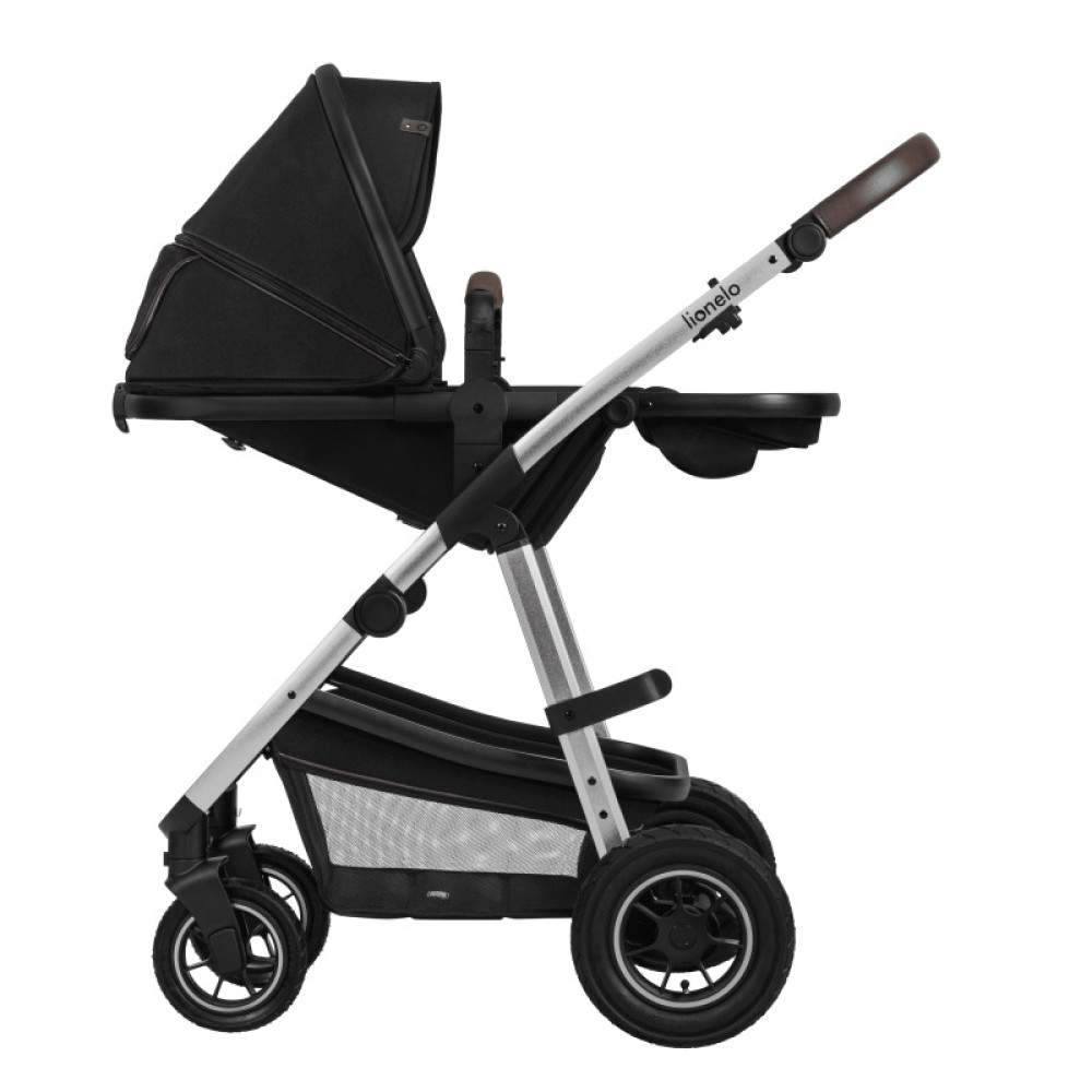 Коляска 3 в 1 Lionelo Amber Black Silver