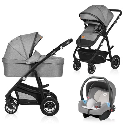Коляска 3 в 1 Lionelo Bianka Grey Stone