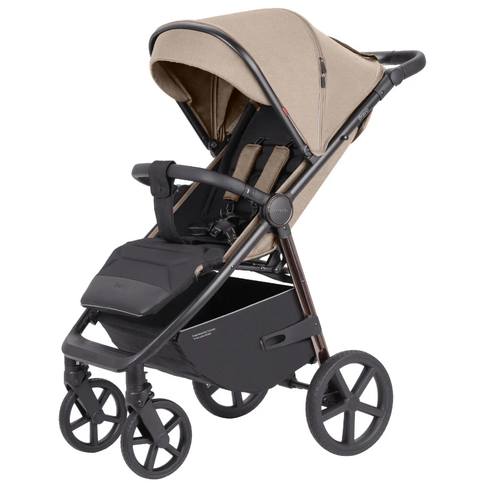 Carrello Bravo Plus CRL-5515 - всесезонная прогулочная коляска с большими колесами • Ivory Beige