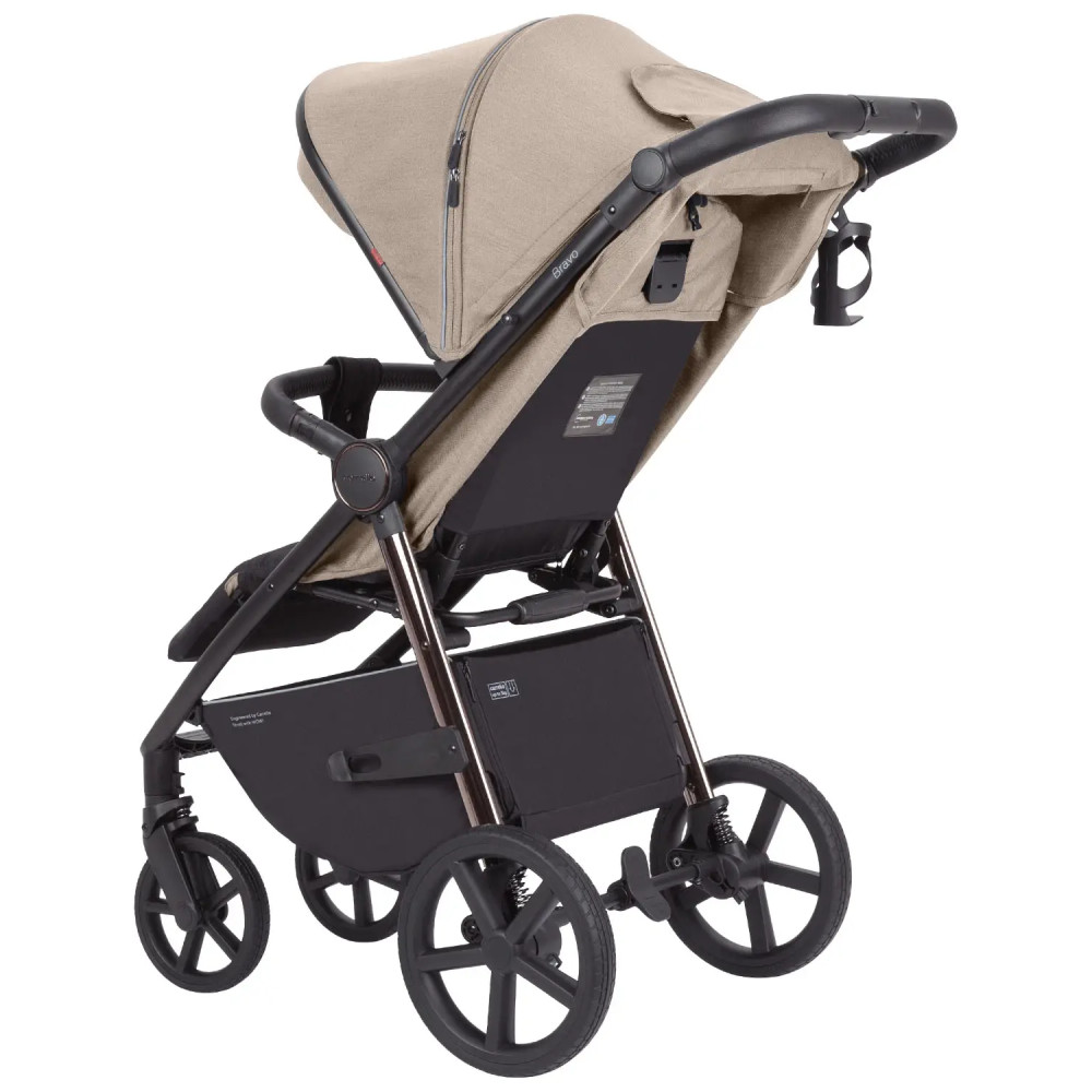 Carrello Bravo Plus CRL-5515 - всесезонная прогулочная коляска с большими колесами • Ivory Beige
