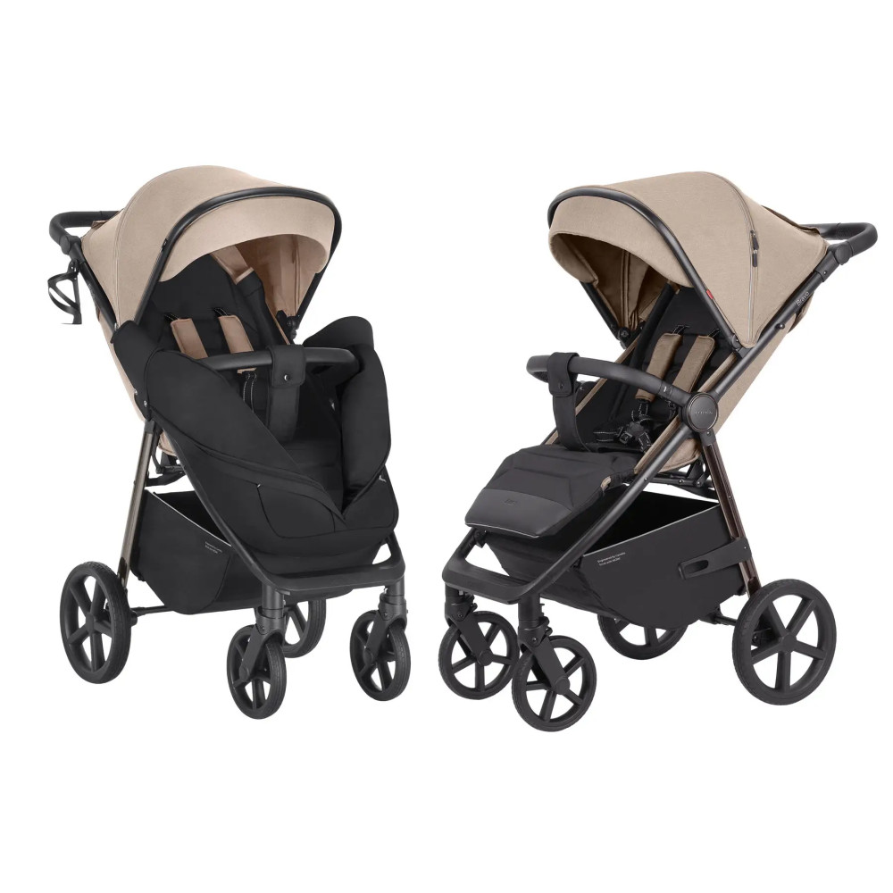 Carrello Bravo Plus CRL-5515 - всесезонная прогулочная коляска с большими колесами • Ivory Beige