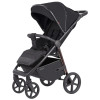 Carrello Bravo Plus CRL-5515 - всесезонная прогулочная коляска с большими колесами • Jet Black