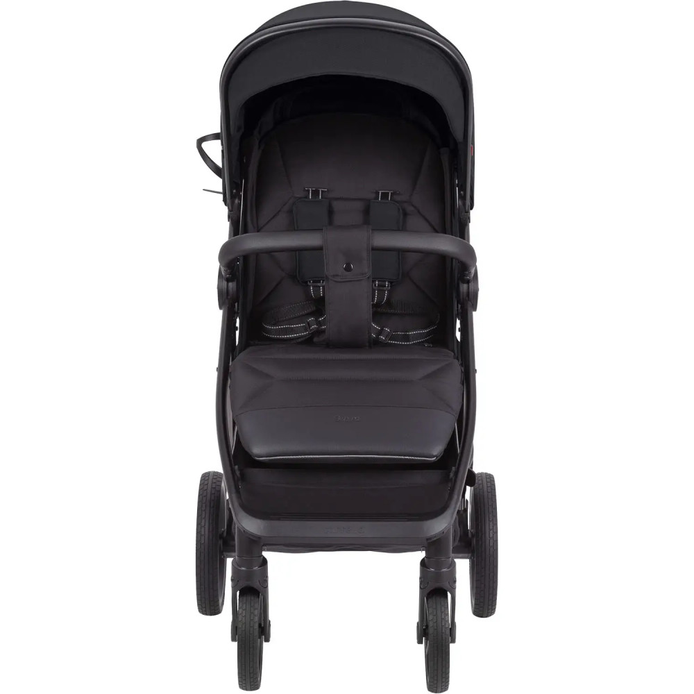 Carrello Bravo Plus CRL-5515 - всесезонная прогулочная коляска с большими колесами • Jet Black