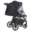 Carrello Bravo Plus CRL-5515 - всесезонная прогулочная коляска с большими колесами • Jet Black