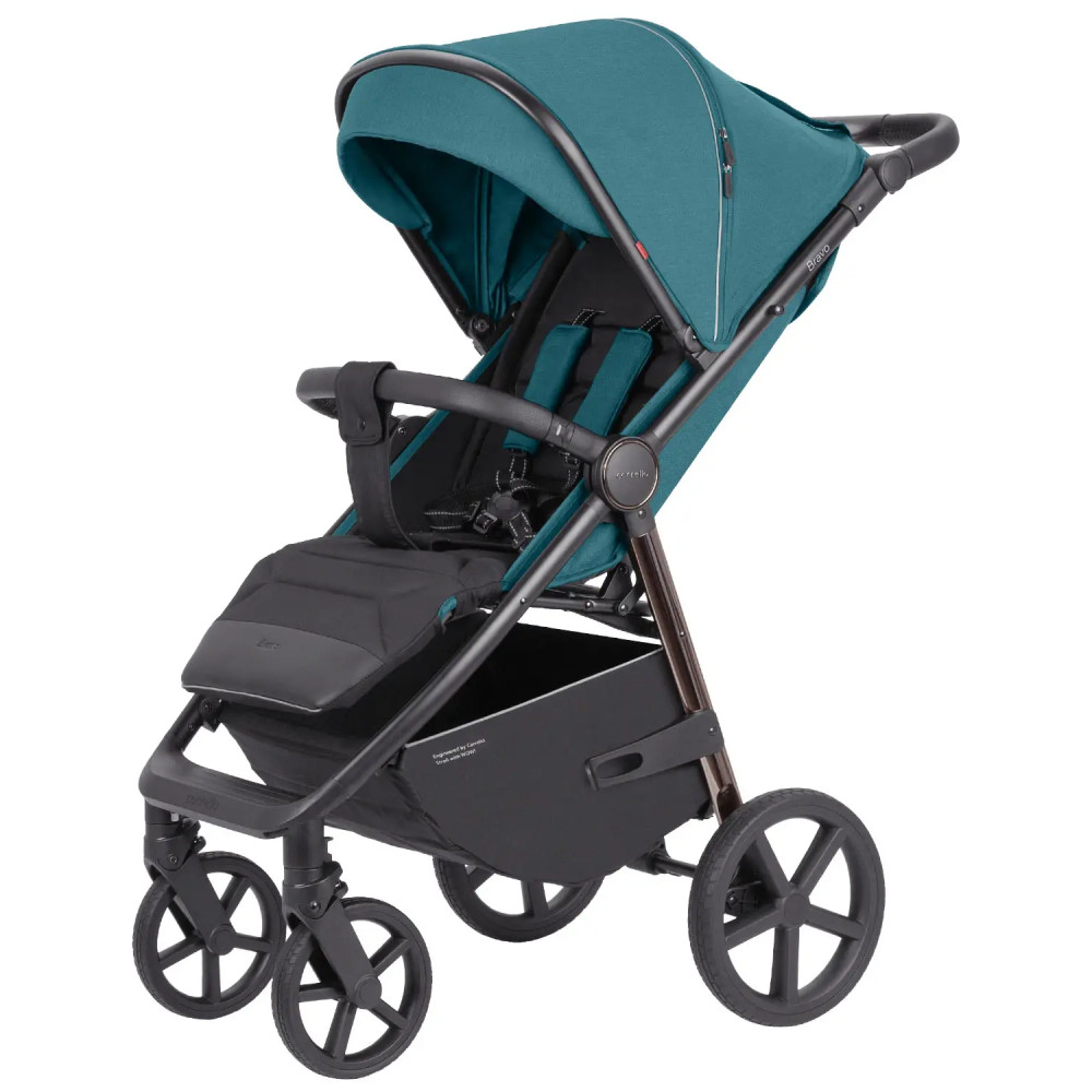 Carrello Bravo Plus CRL-5515 - прогулянкова коляска з великими колесами, всесезонний візок • Oxford Blue
