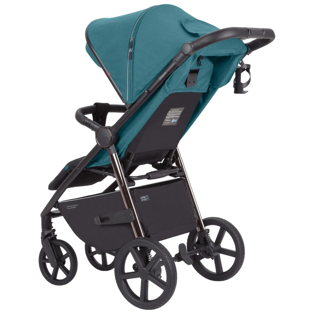 Carrello Bravo Plus CRL-5515 - прогулянкова коляска з великими колесами, всесезонний візок • Oxford Blue