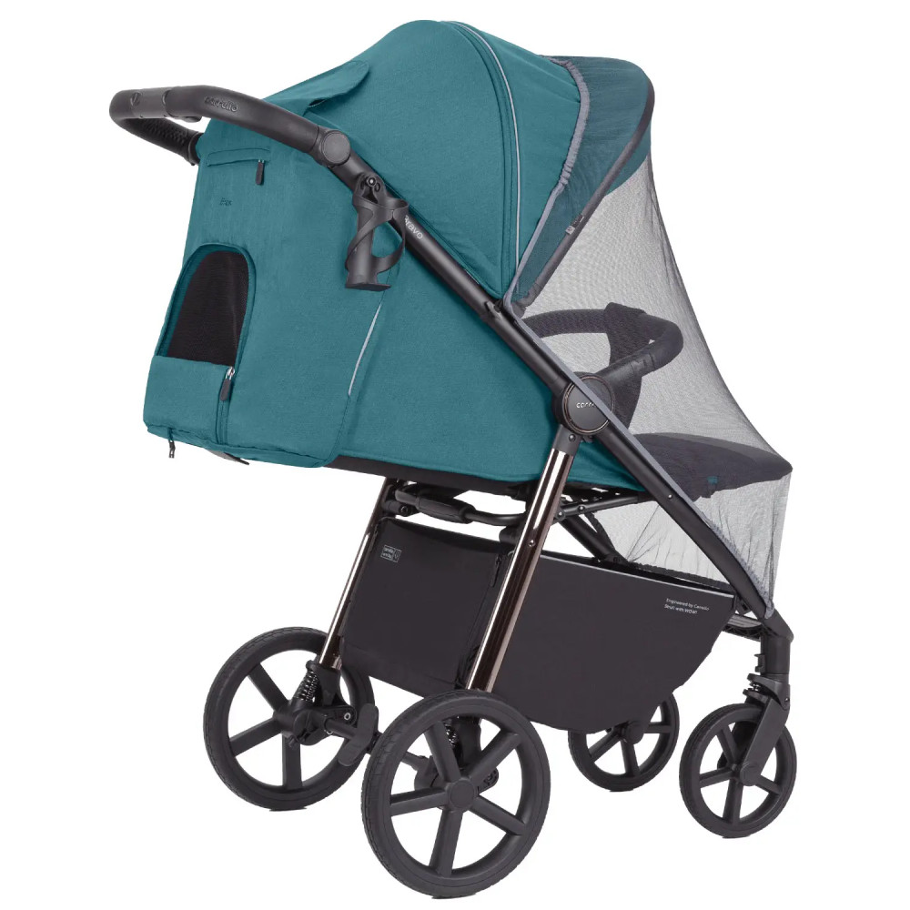 Carrello Bravo Plus CRL-5515 - прогулянкова коляска з великими колесами, всесезонний візок • Oxford Blue