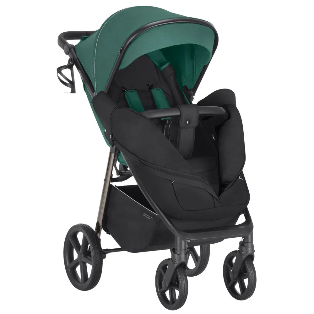 Carrello Bravo Plus CRL-5515 - всесезонная прогулочная коляска с большими колесами • Palm Green