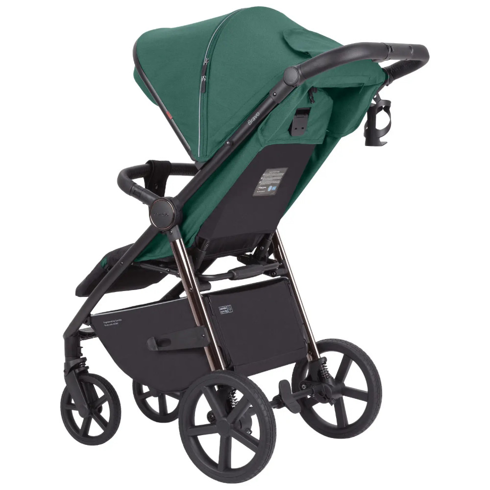 Carrello Bravo Plus CRL-5515 - всесезонная прогулочная коляска с большими колесами • Palm Green