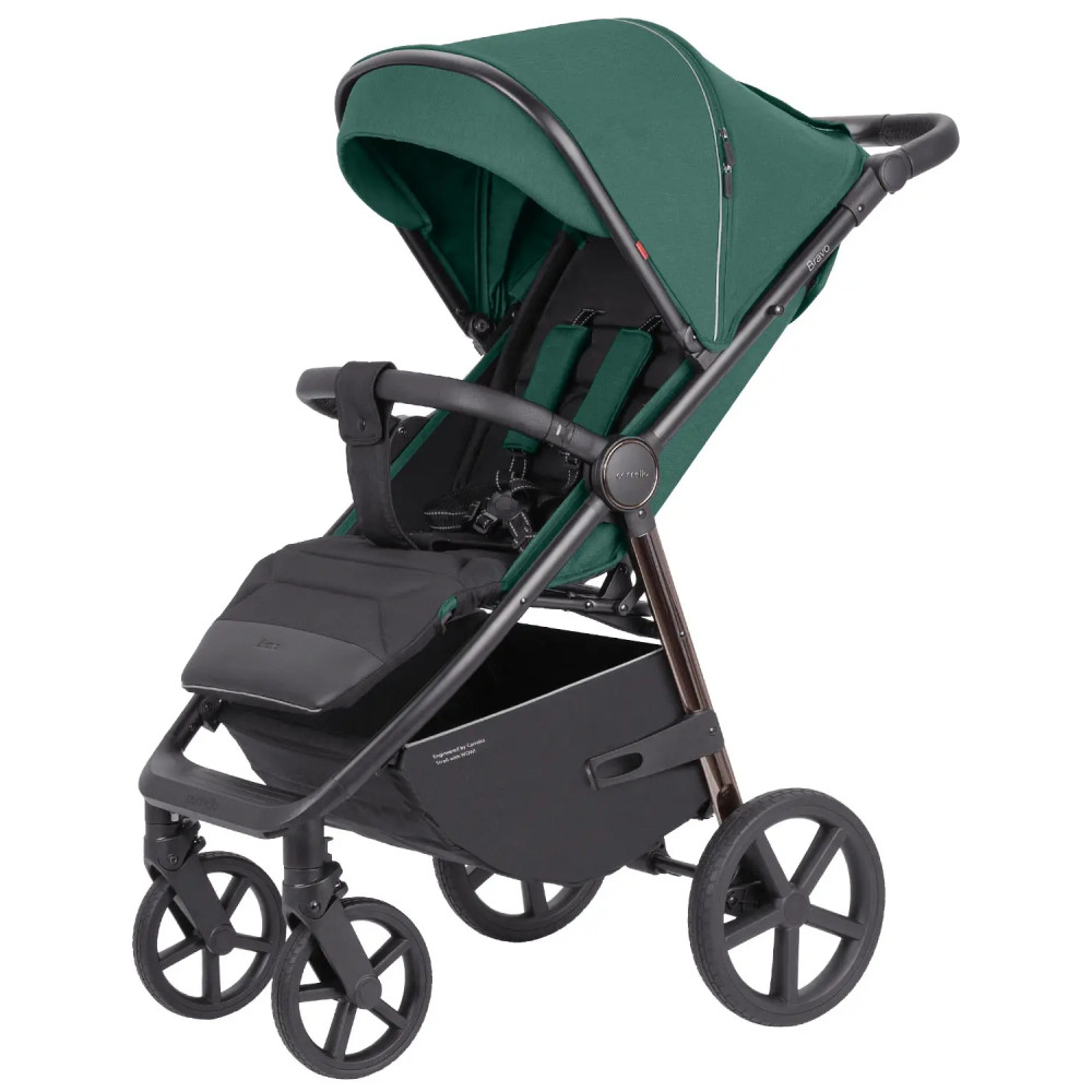 Carrello Bravo Plus CRL-5515 - всесезонная прогулочная коляска с большими колесами • Palm Green