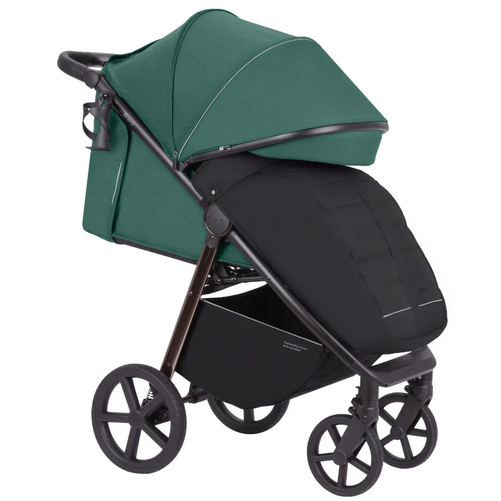 Carrello Bravo Plus CRL-5515 - всесезонная прогулочная коляска с большими колесами • Palm Green