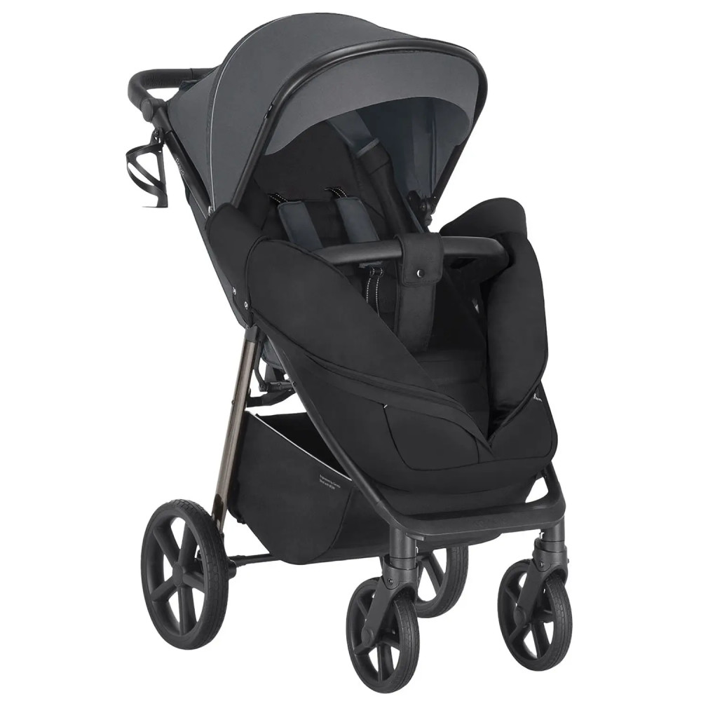 Carrello Bravo Plus CRL-5515 - прогулянкова коляска з великими колесами, всесезонний візок • Storm Grey