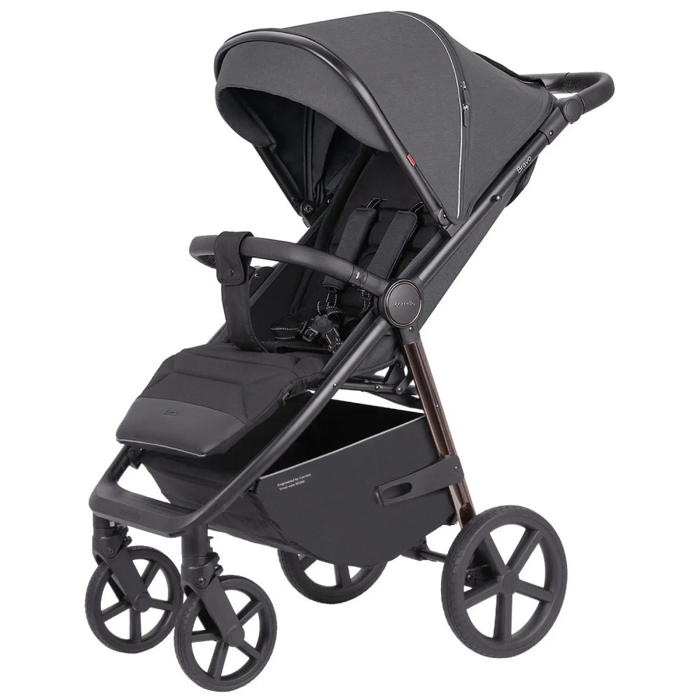 Carrello Bravo Plus CRL-5515 - прогулянкова коляска з великими колесами, всесезонний візок • Storm Grey
