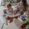 Espiro Pure - стільчик для годування, ергономічні форми для комфортного сидіння, регулювання висоти підніжки, антиковзні ніжки • Graphite