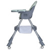 Bambi M 5722 - детский стульчик для кормления, регулировка столика, спинки и подножки, корзина для игрушек • Mint