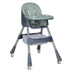 Bambi M 5722 - детский стульчик для кормления, регулировка столика, спинки и подножки, корзина для игрушек • Mint