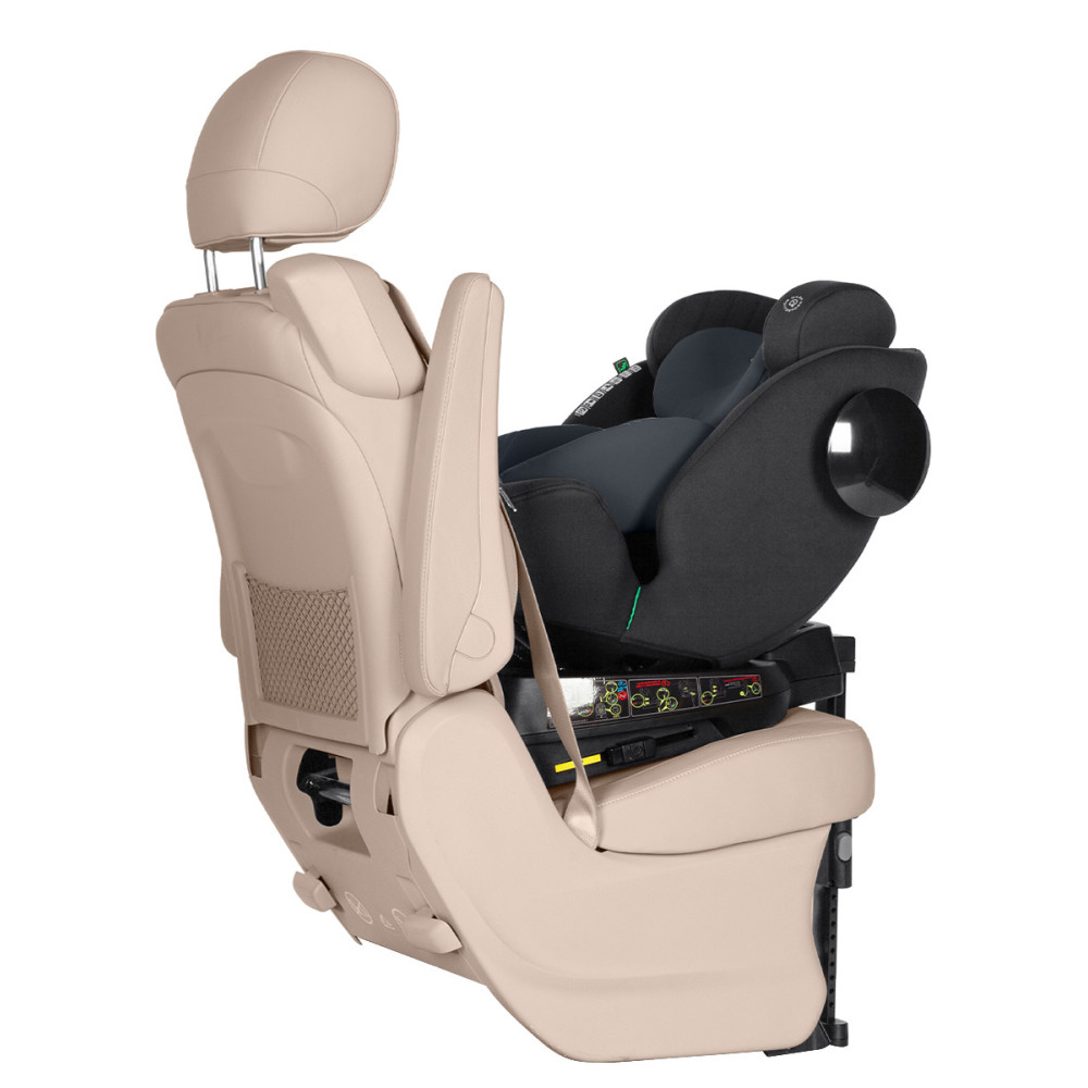 Carrello Genesis+ CRL-12807 - поворотное детское автокресло i-Size (0 – 12лет / 40 - 150см), крепление ISOFIX • Magnet Grey
