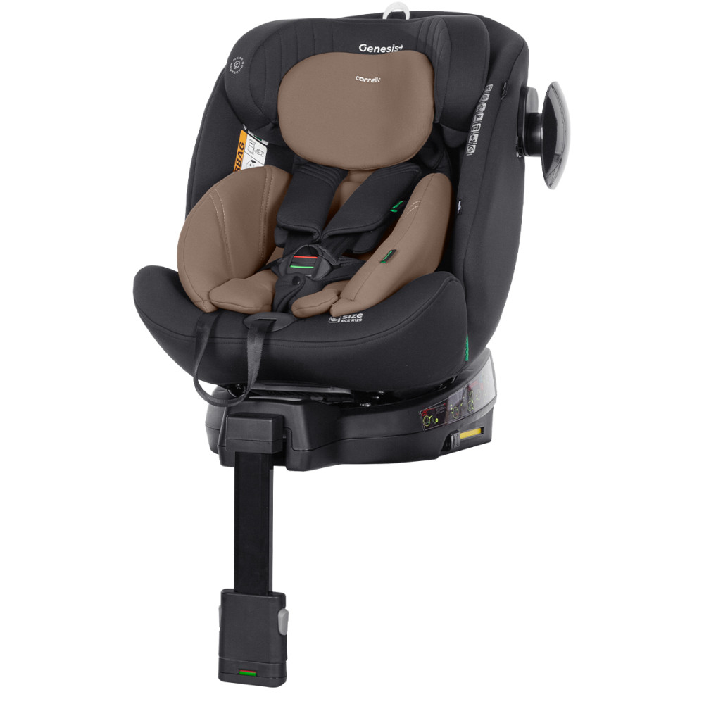 Carrello Genesis+ CRL-12807 - поворотное детское автокресло i-Size (0 – 12лет / 40 - 150см), крепление ISOFIX • Sand Beige