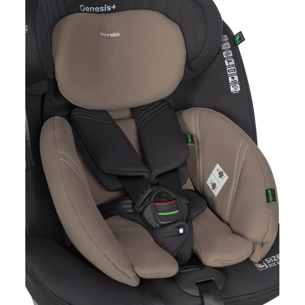 Carrello Genesis+ CRL-12807 - поворотное детское автокресло i-Size (0 – 12лет / 40 - 150см), крепление ISOFIX • Sand Beige
