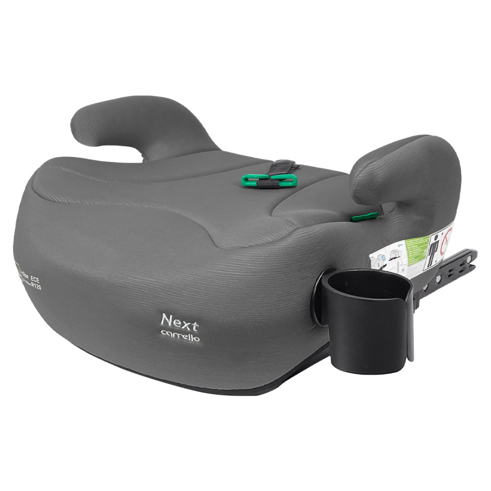 Carrello Next i-Size CRL-16011 - автокресло-бустер для детей (7–12 лет / 125–150 см), крепление ISOFIX, подстаканник в комплекте • Seashell Grey	