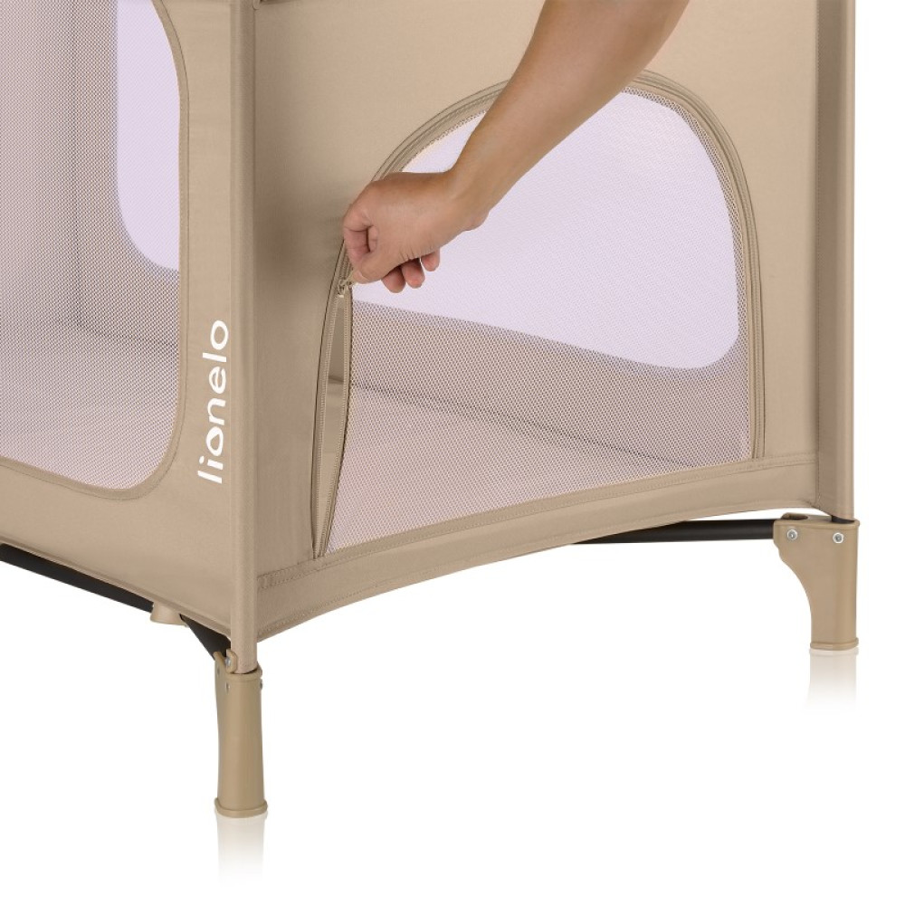 Lionelo Jasmin Easy Fold - дитячий манеж-ліжечко 2 в 1 • Beige Sand Lionelo Jasmin Easy Fold - дитячий манеж-ліжечко 2 в 1 • Beige Sand