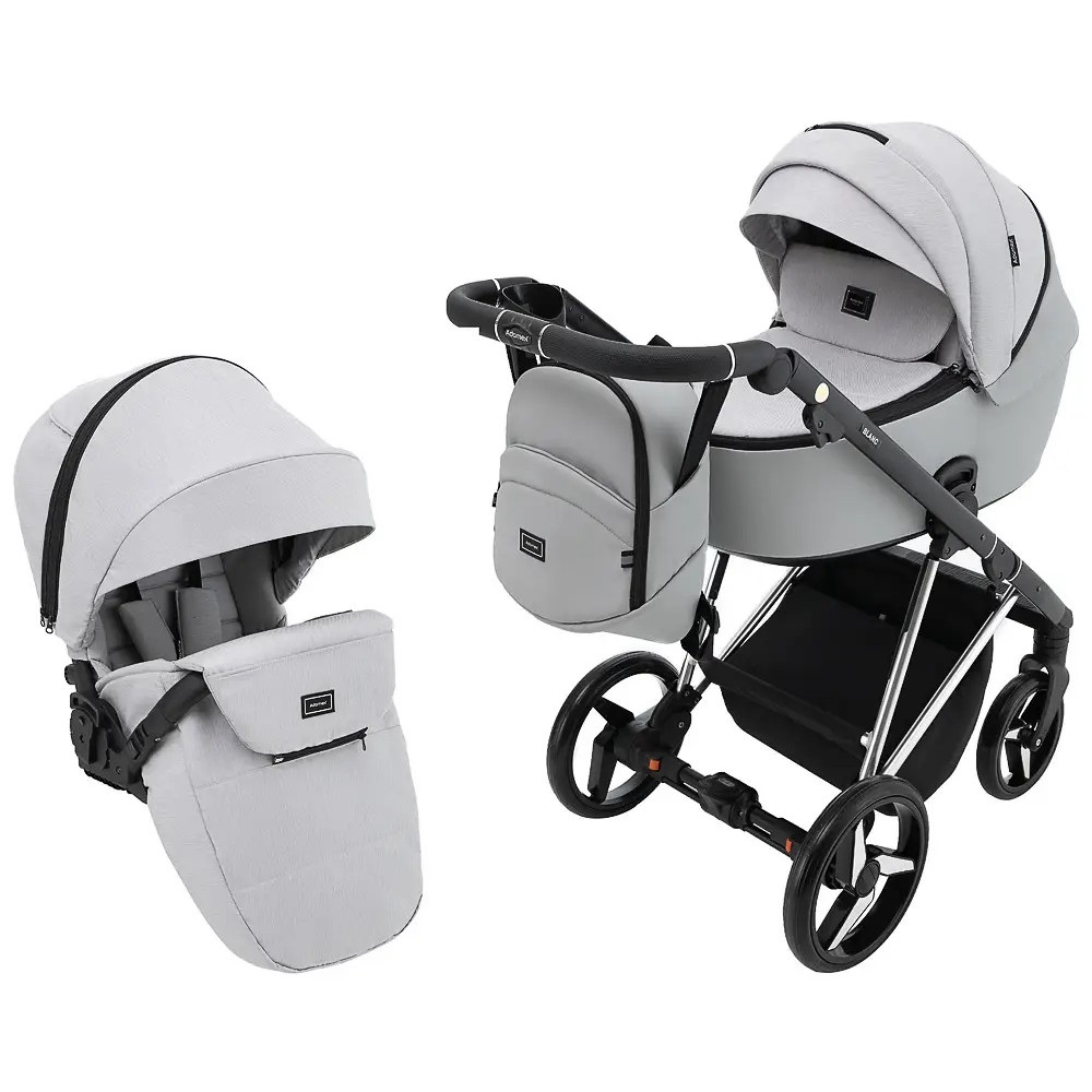 Коляска 2 в 1 Adamex Blanc Special Edidion PS-723/K, світло-сірий (680865)