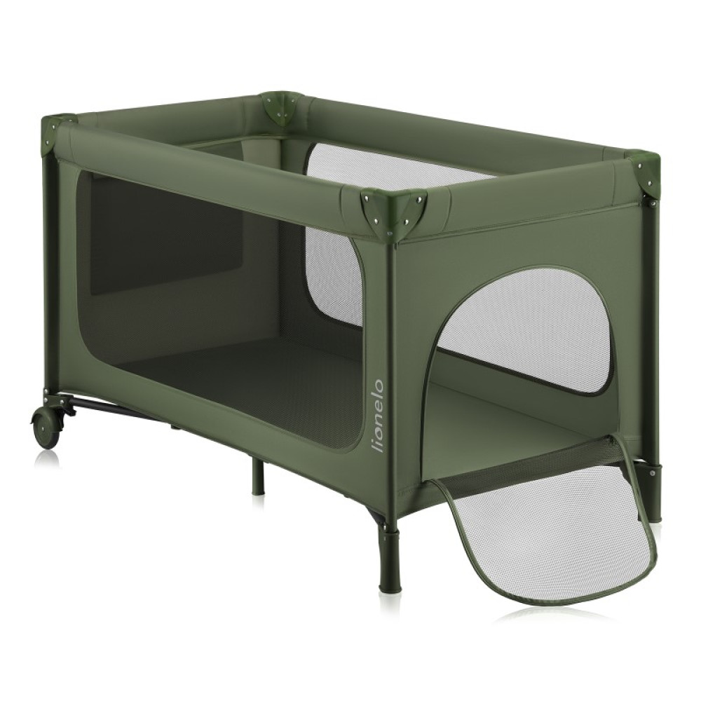 Lionelo Jasmin Easy Fold - дитячий манеж-ліжечко 2 в 1 • Green Olive Lionelo Jasmin Easy Fold - дитячий манеж-ліжечко 2 в 1 • Green Olive