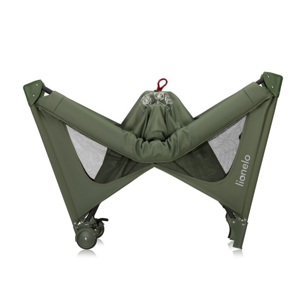 Lionelo Jasmin Easy Fold - дитячий манеж-ліжечко 2 в 1 • Green Olive Lionelo Jasmin Easy Fold - дитячий манеж-ліжечко 2 в 1 • Green Olive